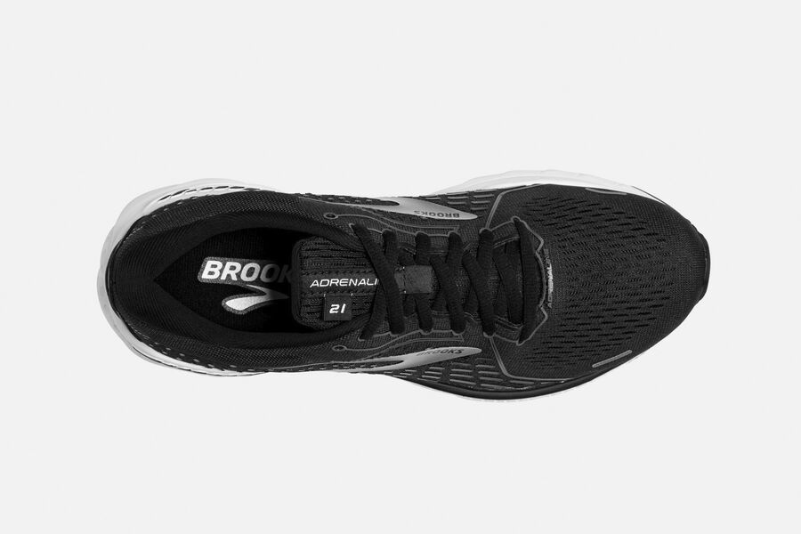 Brooks Adrenaline GTS 21 Road Running Shoes Womens Black/White 824751-QVL